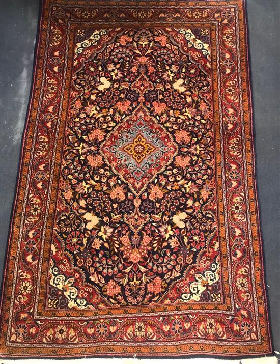 A Persian blue ground Malayaiz rug 165 x 105cm